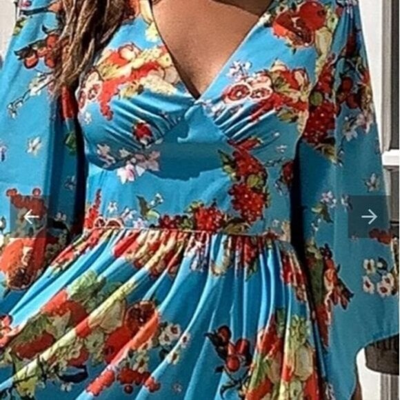 FLORAL PRINT SPECIAL OCCASIONS MAXI DRESS - Picture 2 of 10